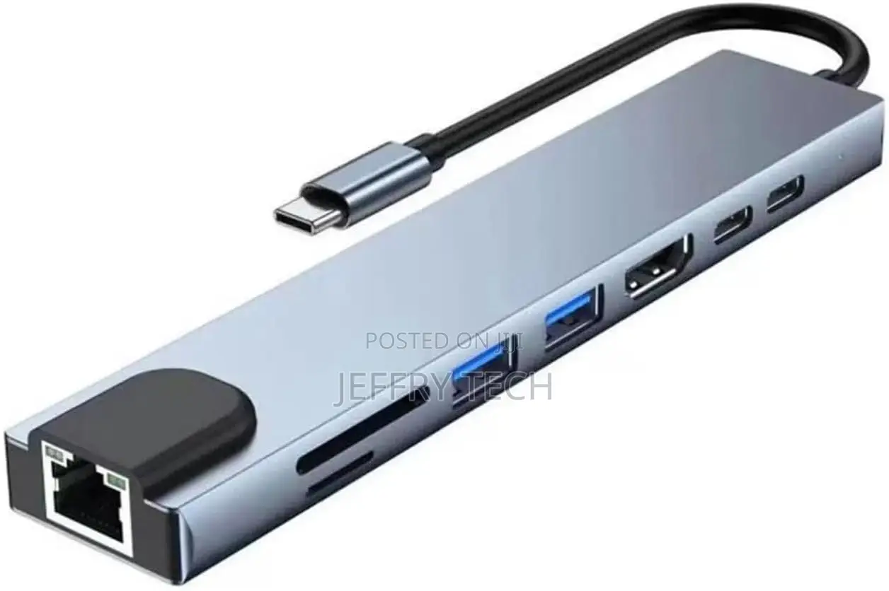 8 In1 Usb C Hub to Adapter Rj45 Station for for Pro Sd Tf