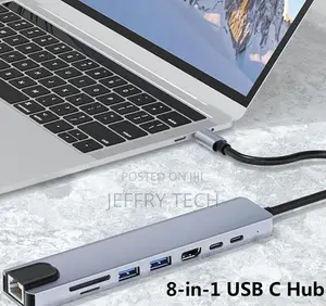 8 In1 Usb C Hub to Adapter Rj45 Station for for Pro Sd Tf