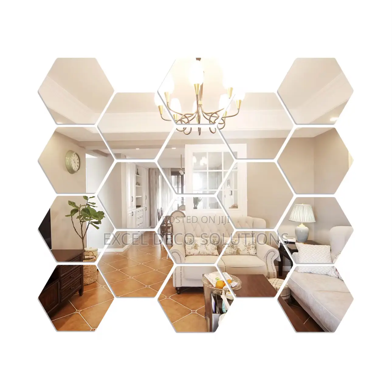 Minimalist Design Hexagon Mirror Set