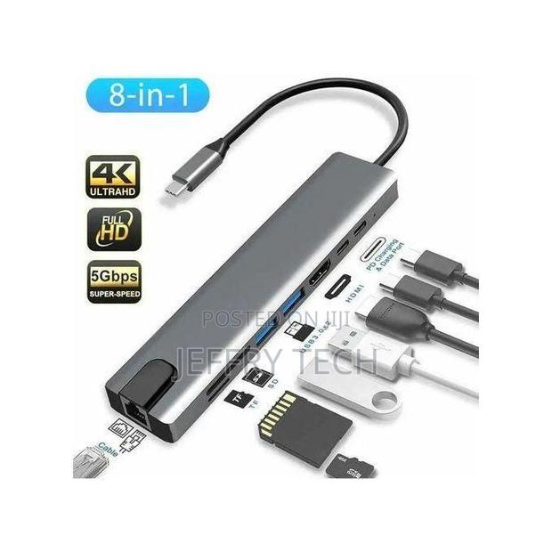 Universal 8 in 1 Usb C Adapter With Hdmi - thumbnail 2