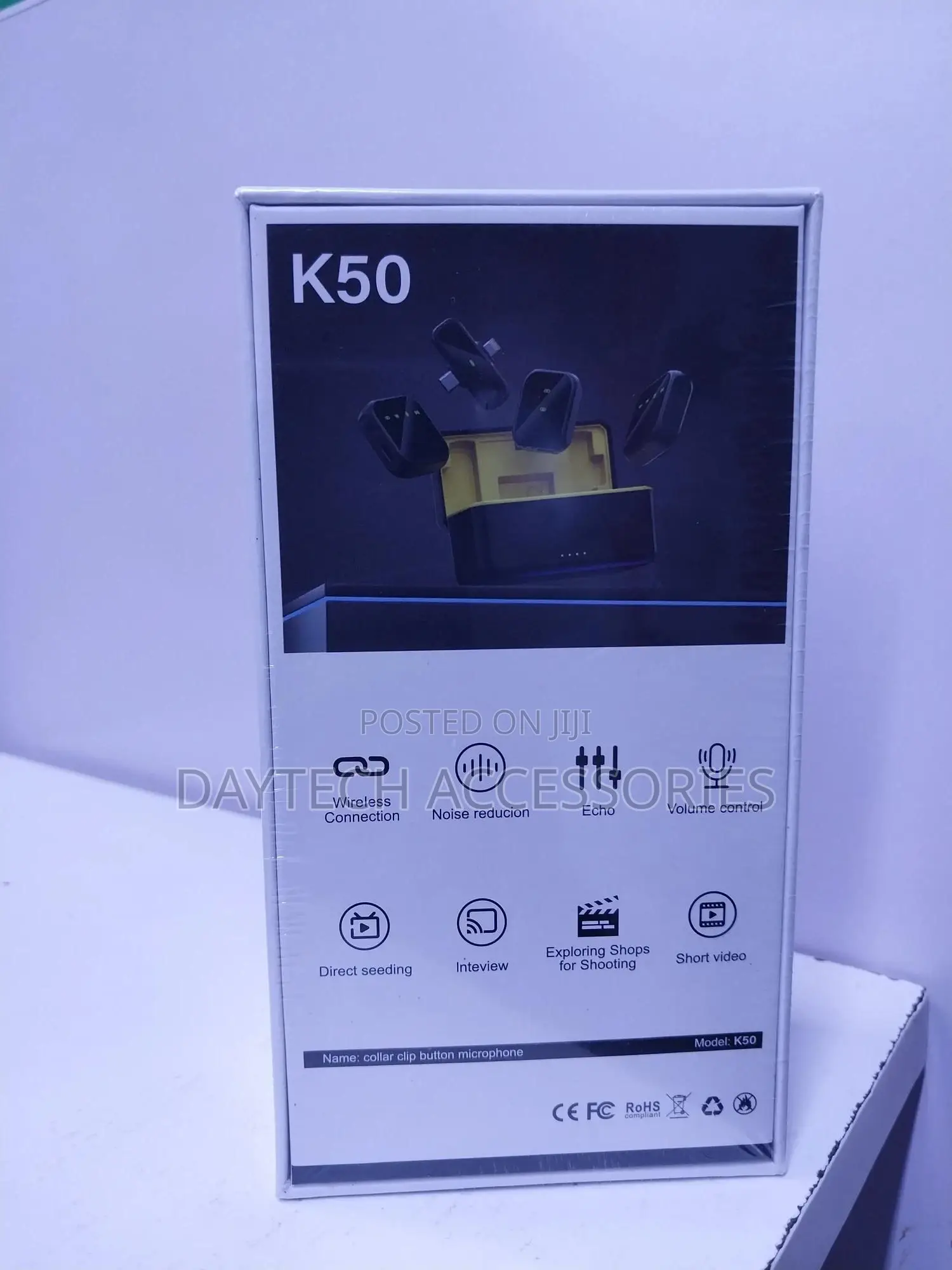 Mini Lapel Wireless Mic for iPhone,Type-c and Camera