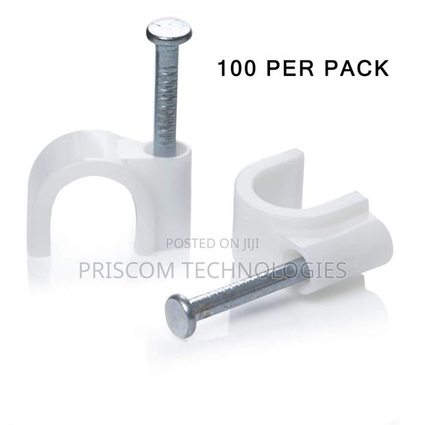 Cable Clips Wire Adhesive Cable Clips 8mm -100 Pieces - thumbnail 2