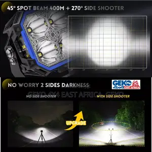 60w Cube Led Light With Drl, Side Shooter Amber Back Light