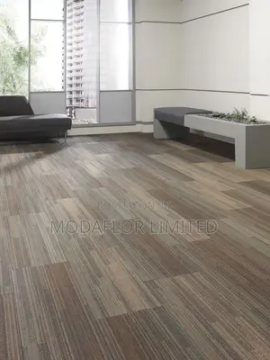 Custom Floor Look With Plank-Style Carpet Tiles