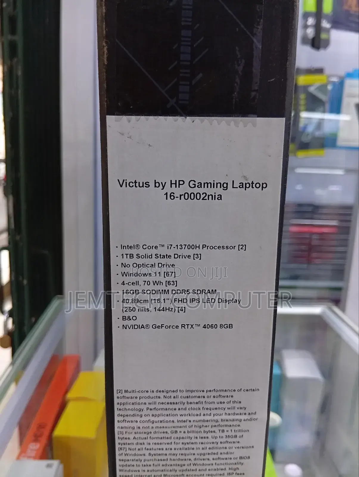 New Laptop HP Victus 16 16GB Intel Core I7 SSD 1T