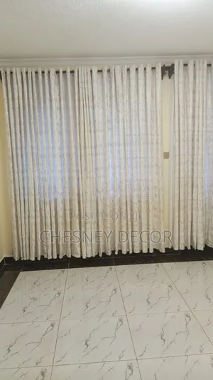 Velvet White Curtains With Gold Patches