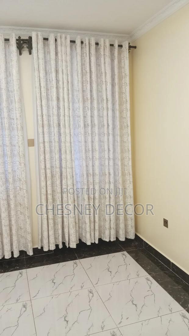 Velvet White Curtains With Gold Patches - thumbnail 2