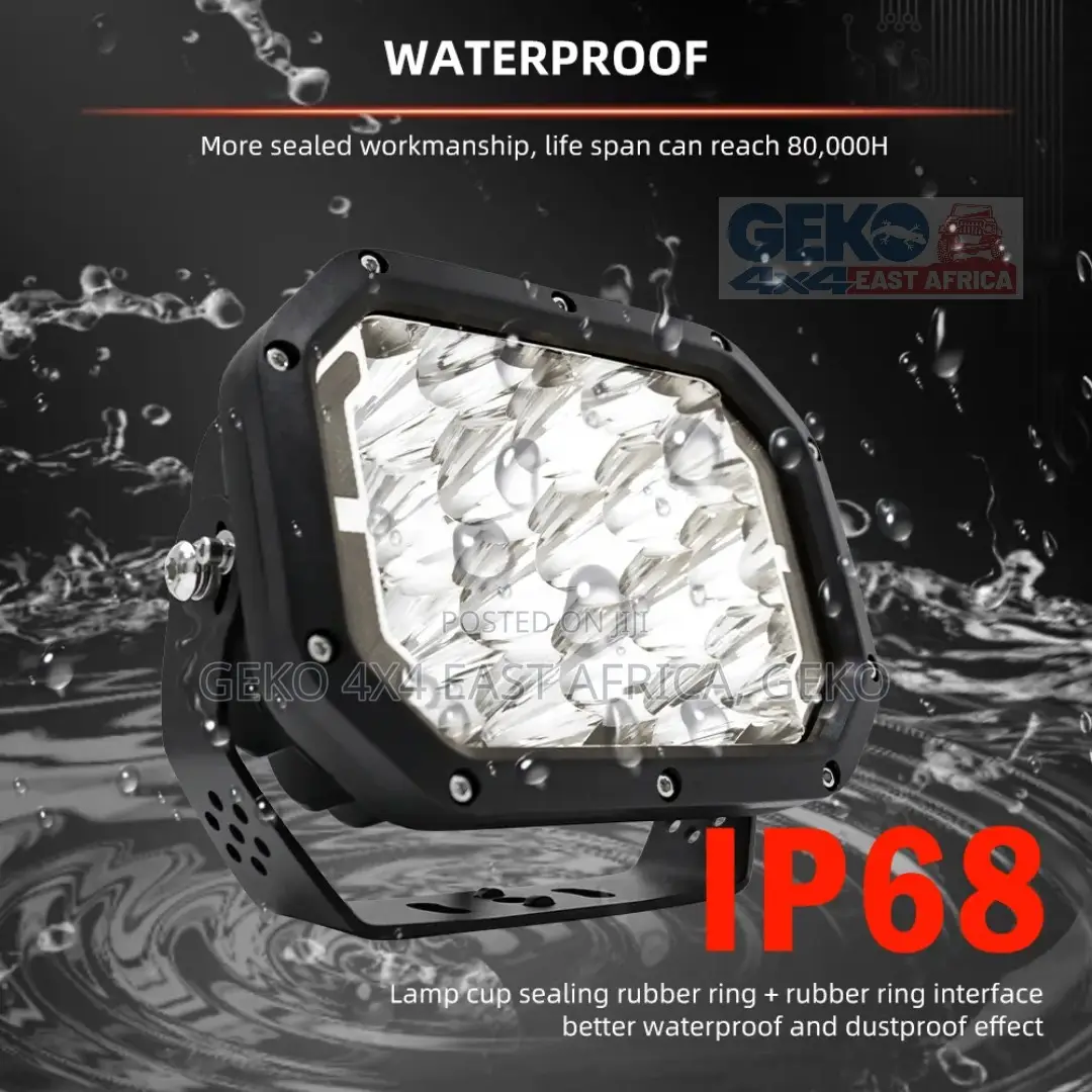 1 Pc Geko Ea 5x7" Rectangular Led Spot Lights With DRL
