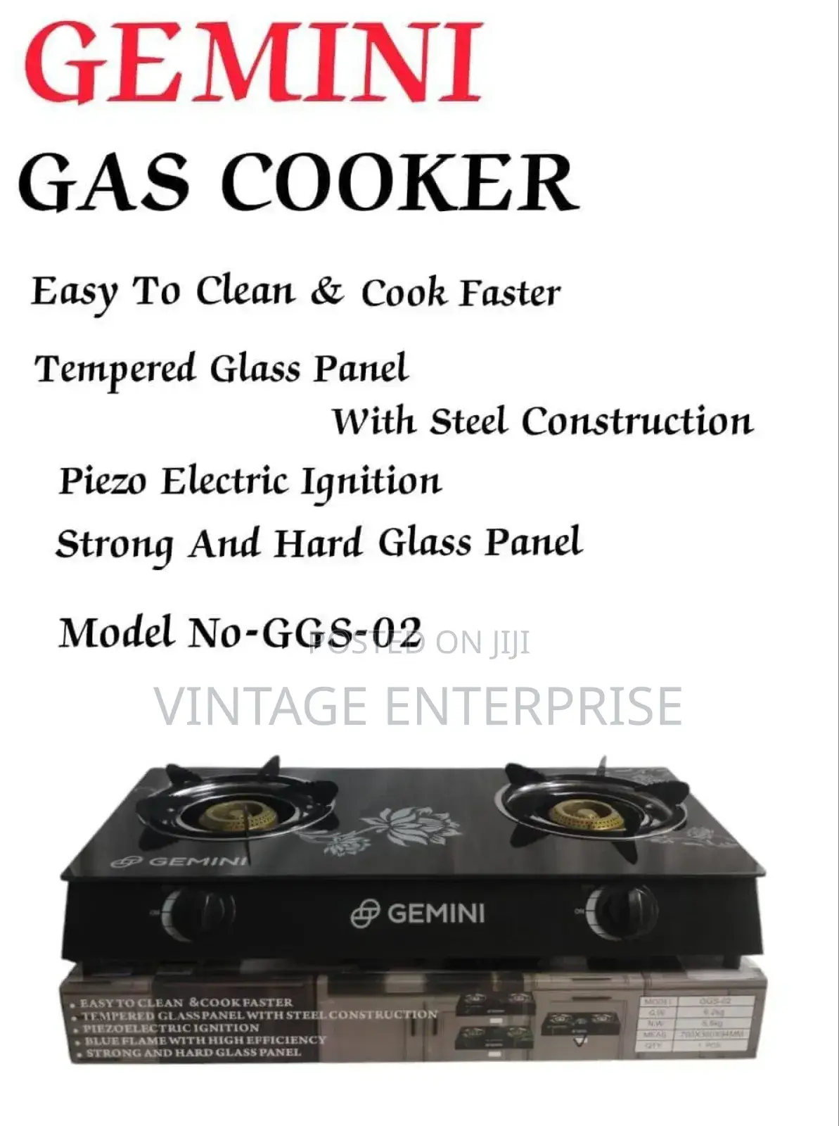 Gemini Gas Cooker Burner
