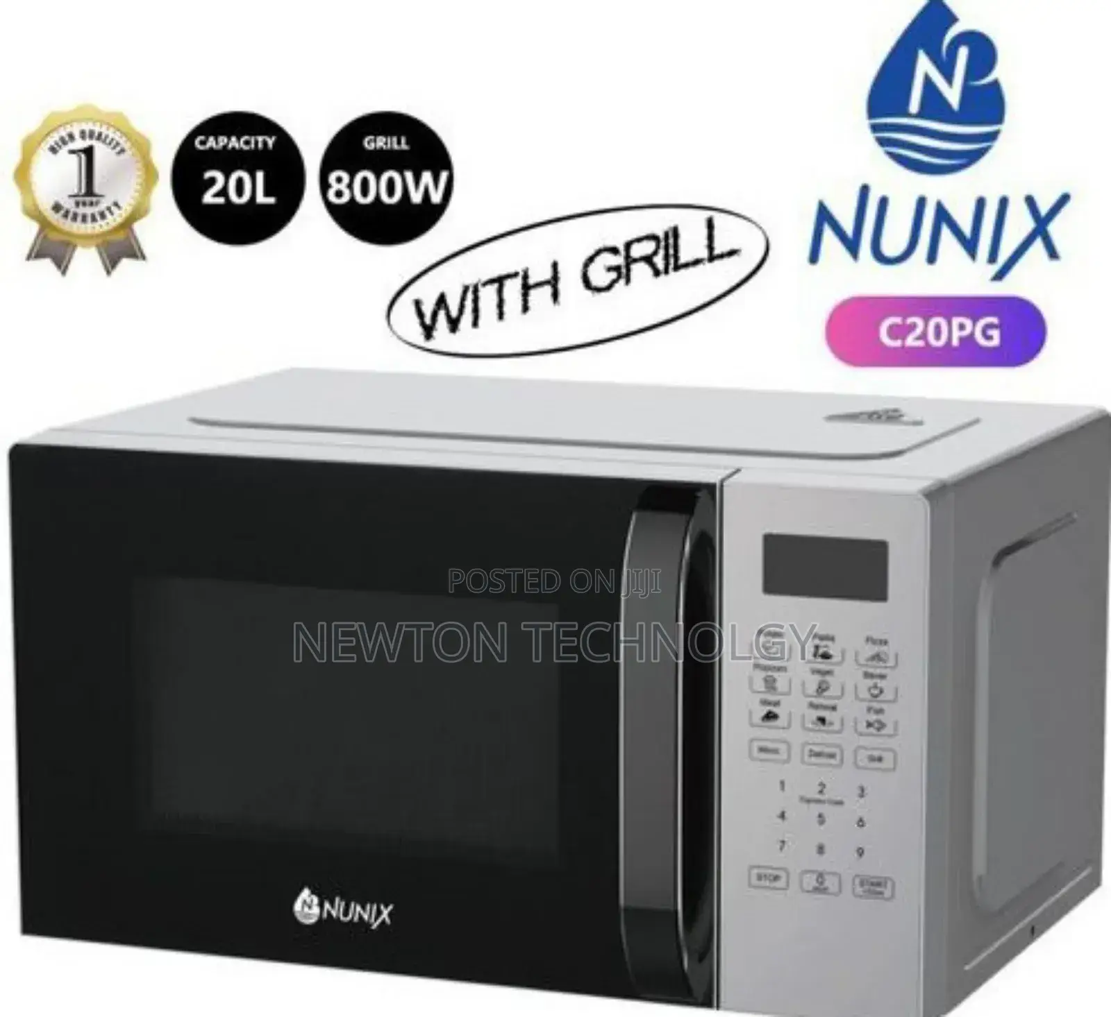 Nunix 20l Digital Electric Microwave Oven and Grill