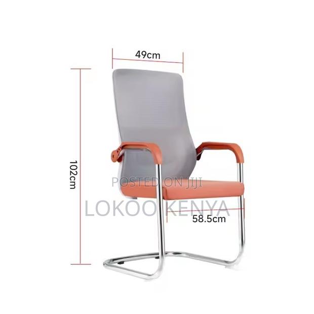 Office Chair: Modern Designer High Back Chaise White Mesh - thumbnail 2