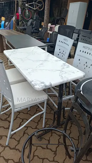 White Powder Coated Chairs and Tables