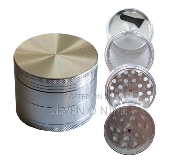 4 Metallic Dry Herb Grinder 63mm Diameter - thumbnail 4