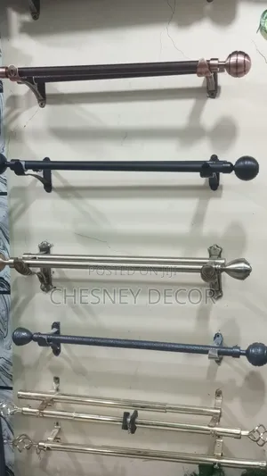 Curtains Rods And Flowers