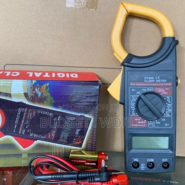 Digital Clamp Meter Dt-266 + Battery + Wires Digital Meter