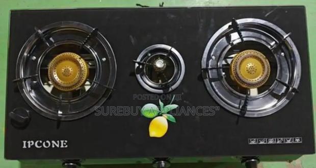 Ipcone 3 Burner Glass Top Cooker