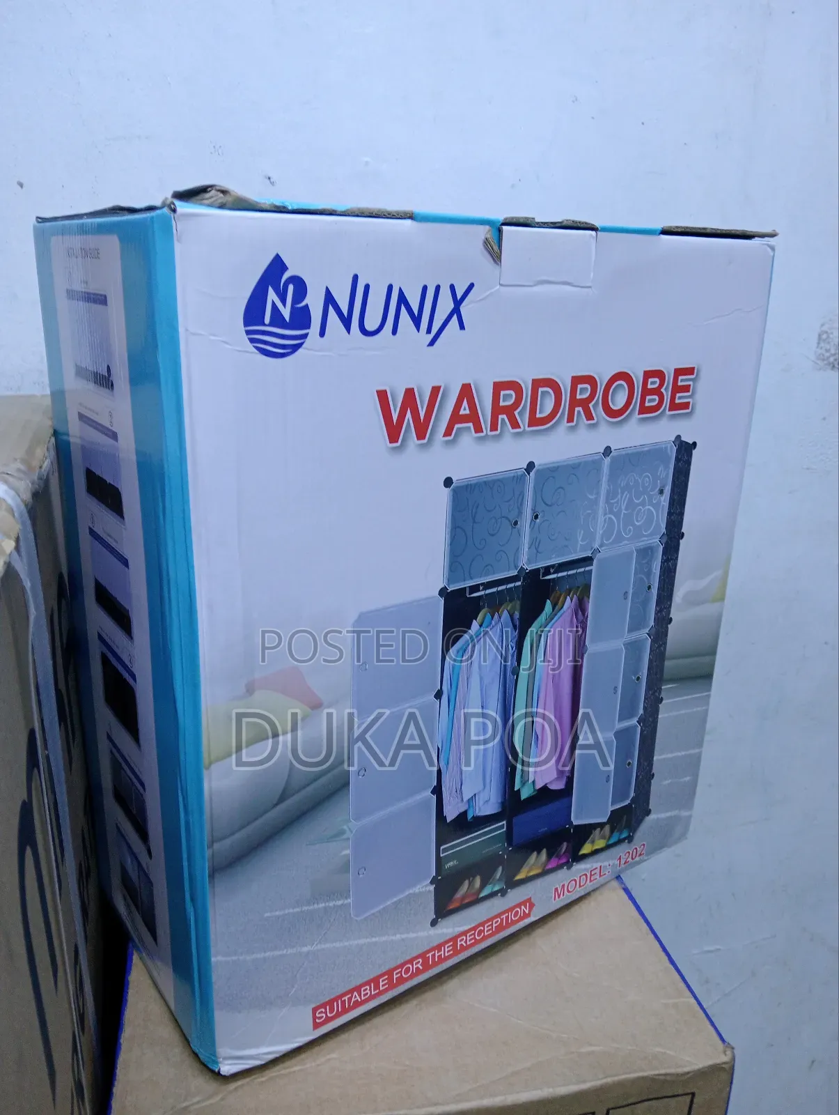 Plastic Wardrobe Portable 3 Column Plastic Wardrobe