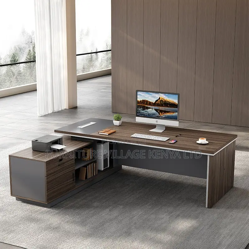 Office Desk:1.8 Meters L-Form Boss Office Luxury Desk