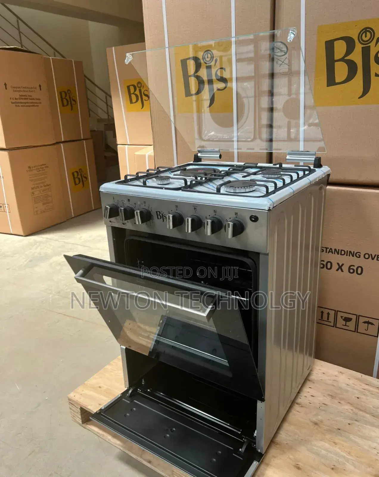 BJS I-6011t-Brown 60x60 3-Gas+1 Hot Plate With Turbo-Fan