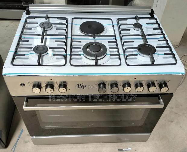 BJS Silver 60x90 5+1 Hot Plate Gas Cooker, Oven 90l