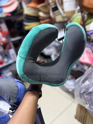 Greeb/Grey Microfiber Comfortable Neck Travelling Pillows