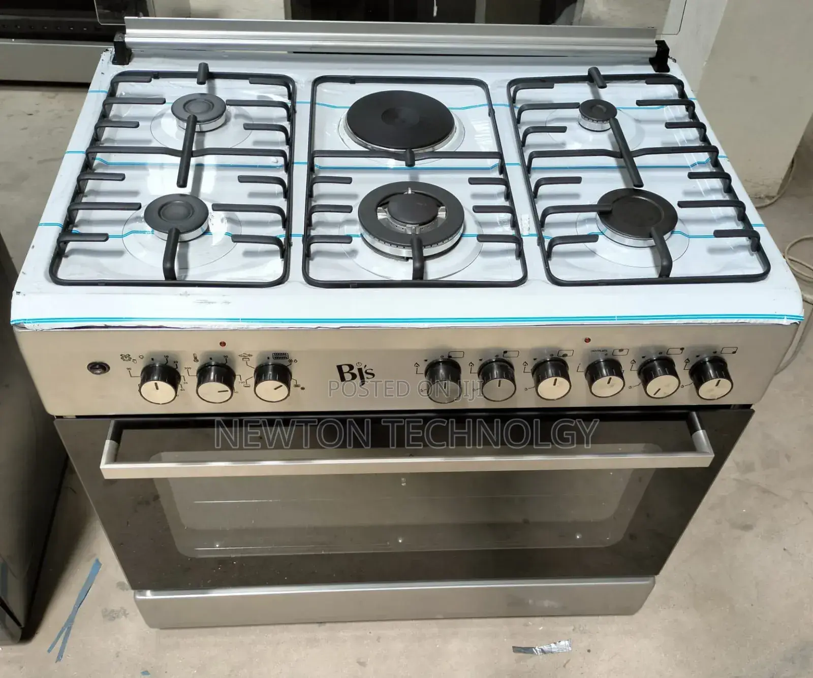 BJS Silver 60x90 5+1 Hot Plate Gas Cooker 90l Oven