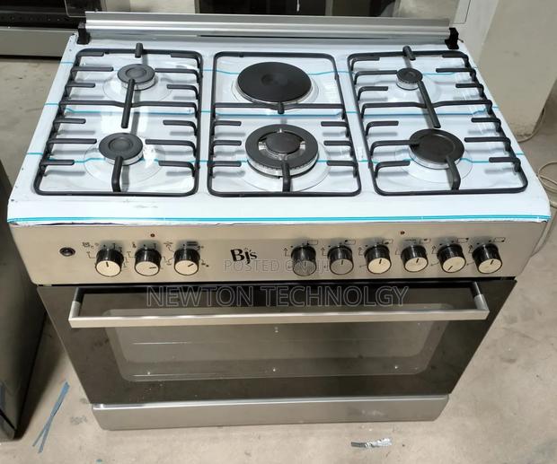 BJS Silver 60x90 5+1 Hot Plate Gas Cooker 90l Oven