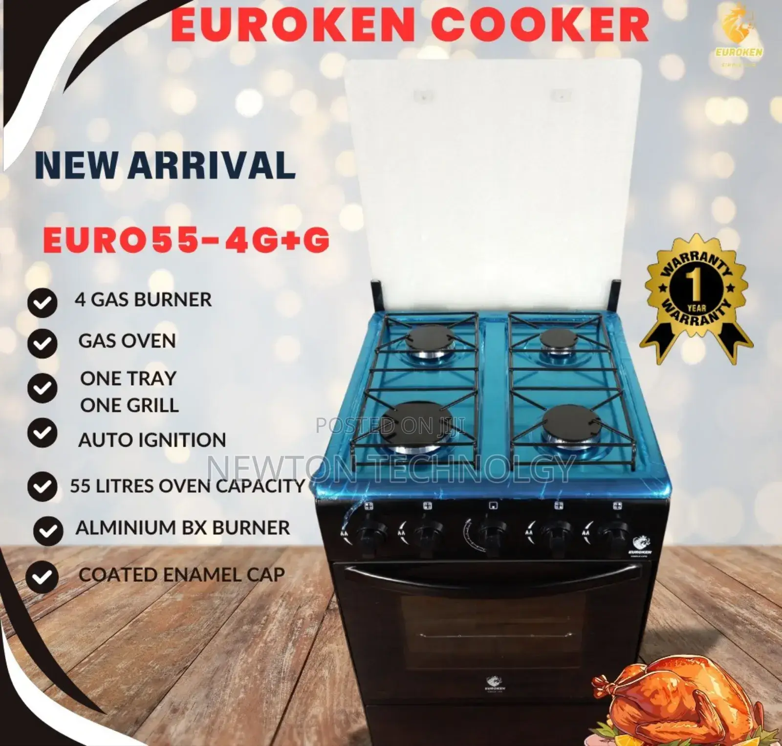 Full Gas Standing Gas Cooker Euroken