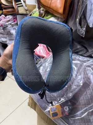 Dark Blue/Grey Neck Micro Fibre Material Neck Pillows/