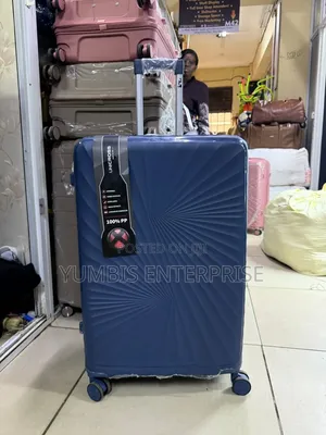 Blue Navy Larg Size Rubber Suitcase 