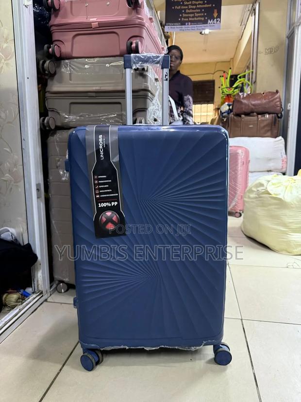 Blue Navy Larg Size Rubber Suitcase 
