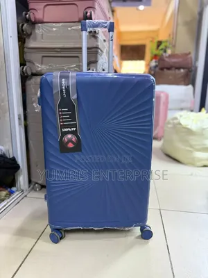 Blue Navy Larg Size Rubber Suitcase 
