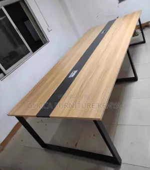 Office Table: Simple Modern Negotiation Wood Table-2400mm