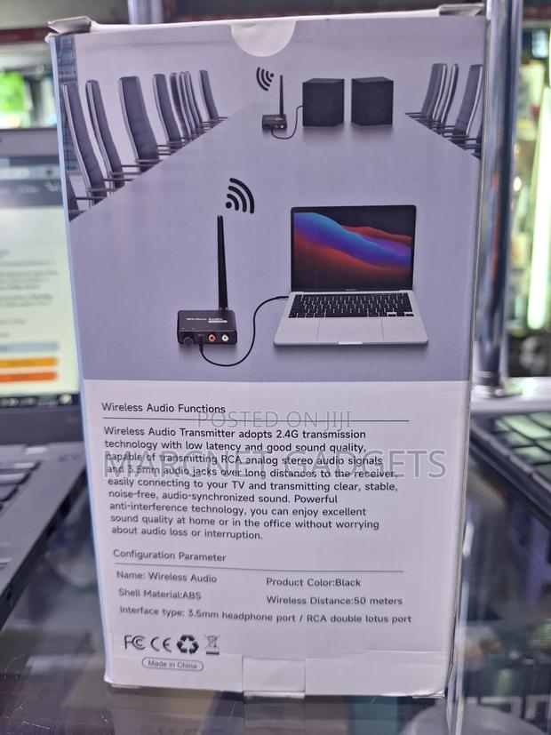 2.4ghz Wireless Audio Transmitter Receiver160ft 50m  Volume - thumbnail 2