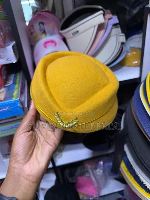 Mustard Yellow Air Hostess Hats