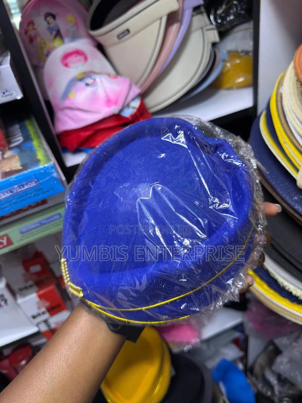 Royal Blue Hostess Stewardess Hats - thumbnail 2