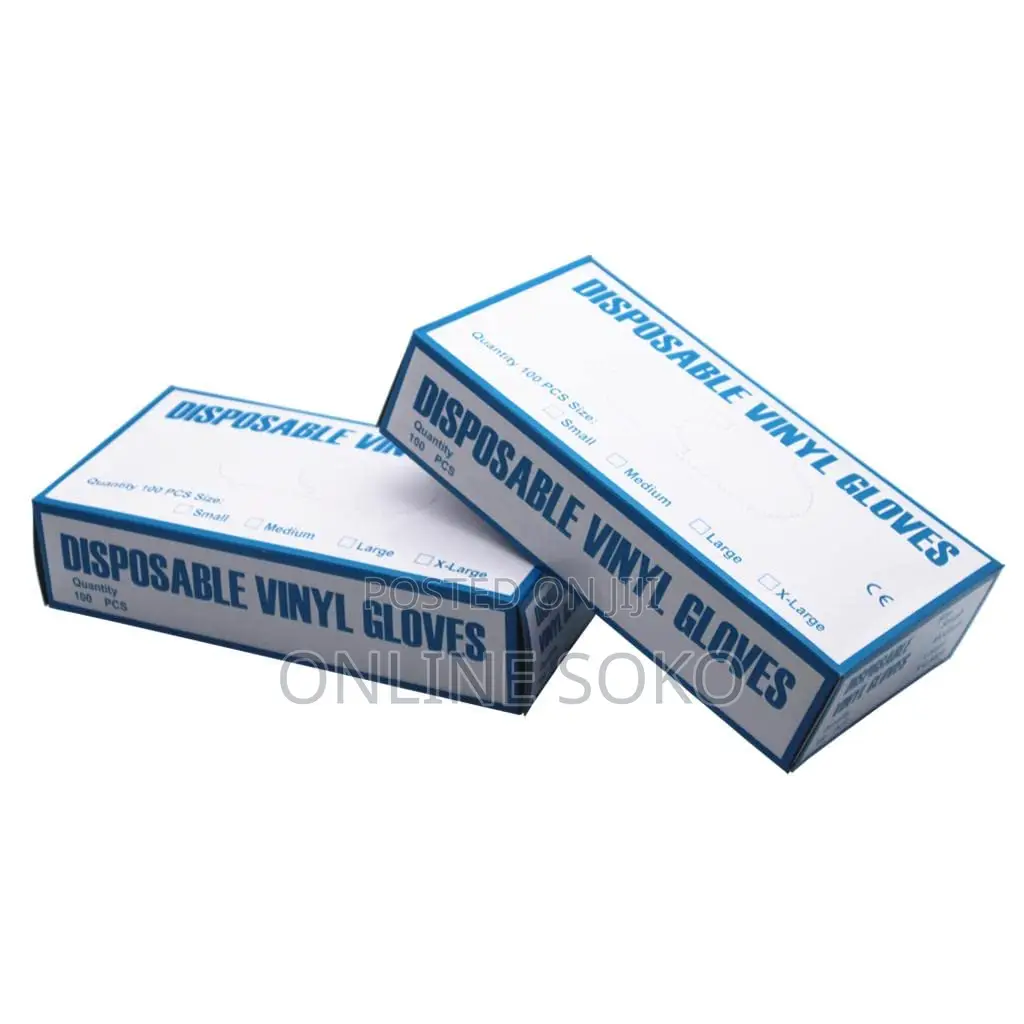 Multipurpose Powder Free Disposable Vinyl Gloves - 100 Pcs
