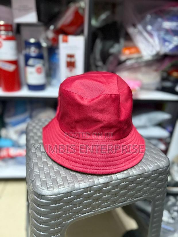 Maroon Unisex Bucket Hats - thumbnail 2