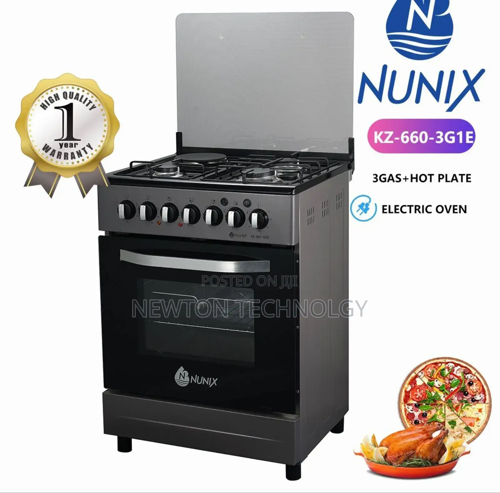 Nunix 50*55 3+1 Standing Cooker With Electric Oven at 18500