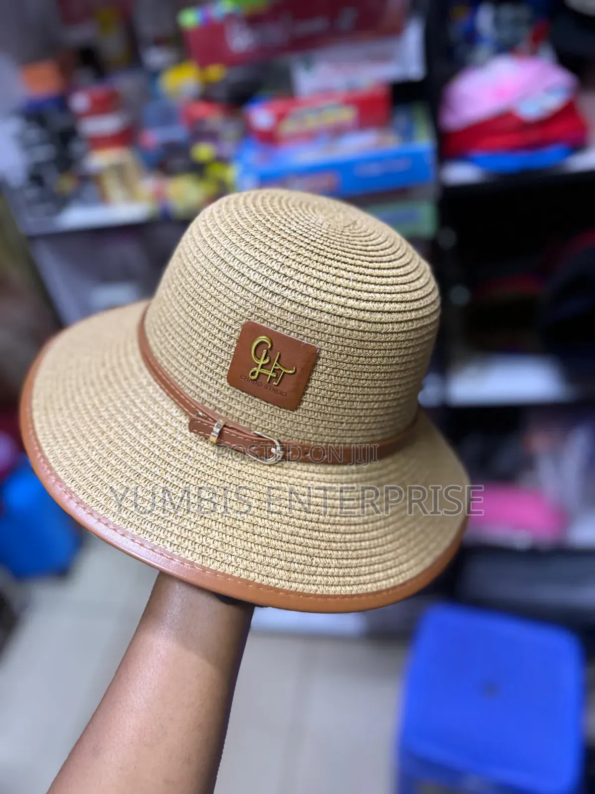 Brown Women's Summer Boater Hats