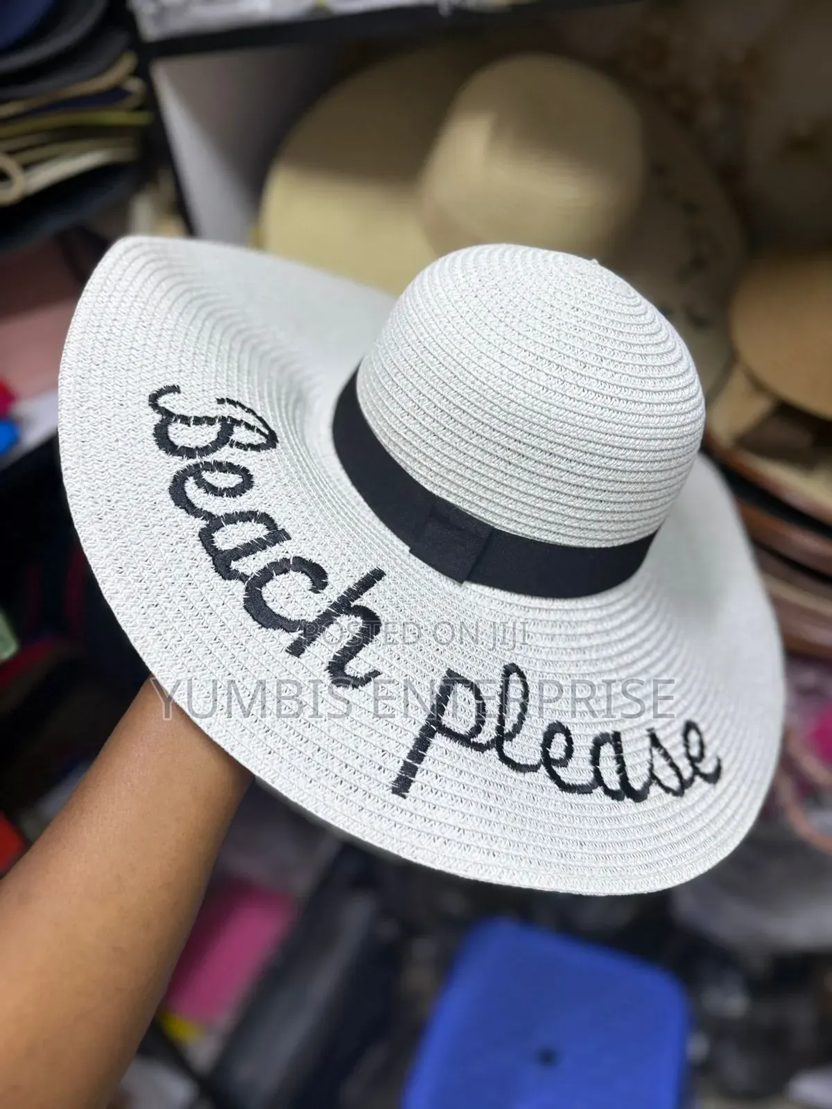 White Beach Please Women's Beach Hats
