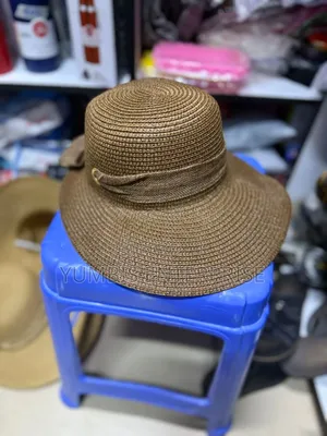 Darker Brown Women's Summer Beach Hats With Bow at the Back