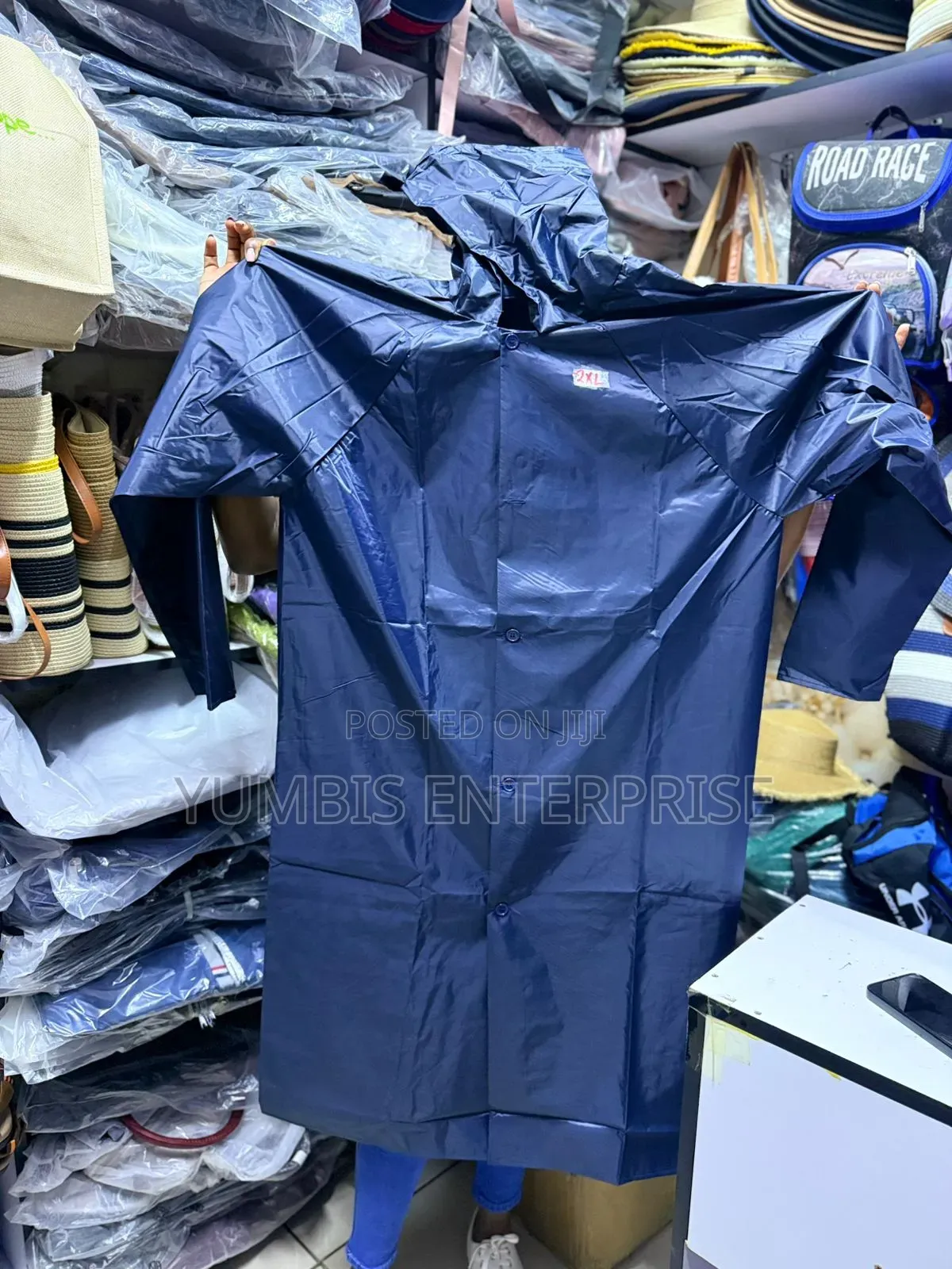 Blue Dark Good Quality Adults Raincoats Size L,Xl, Xxl
