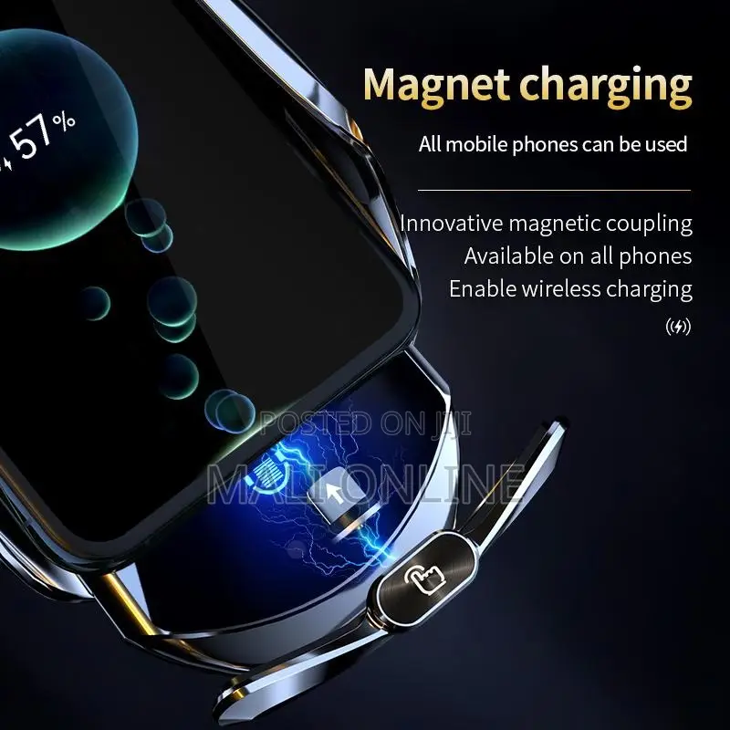 2-in-1 Car Phone Holder 15w Wireless Fast Charger