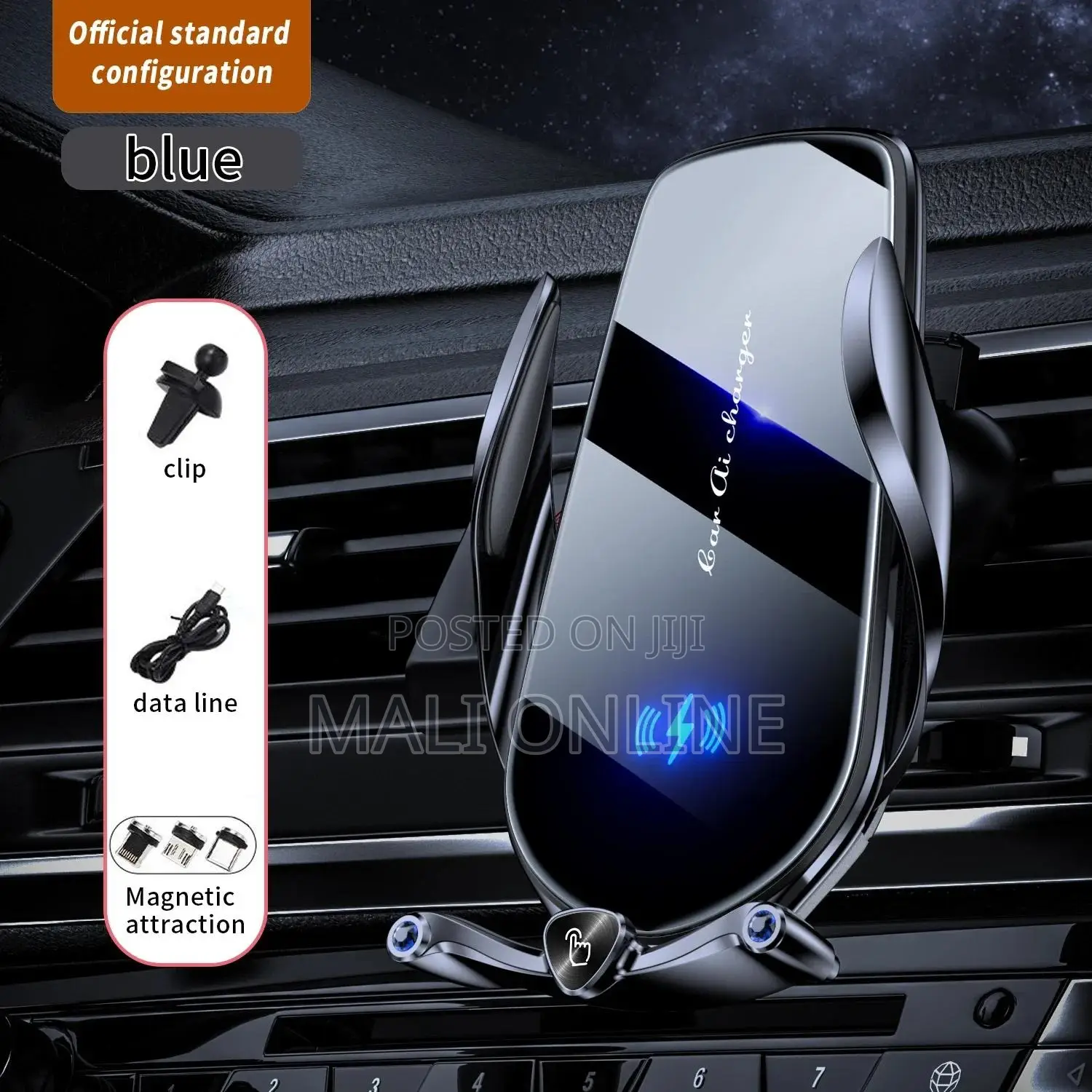 2-in-1 Car Phone Holder 15w Wireless Fast Charger