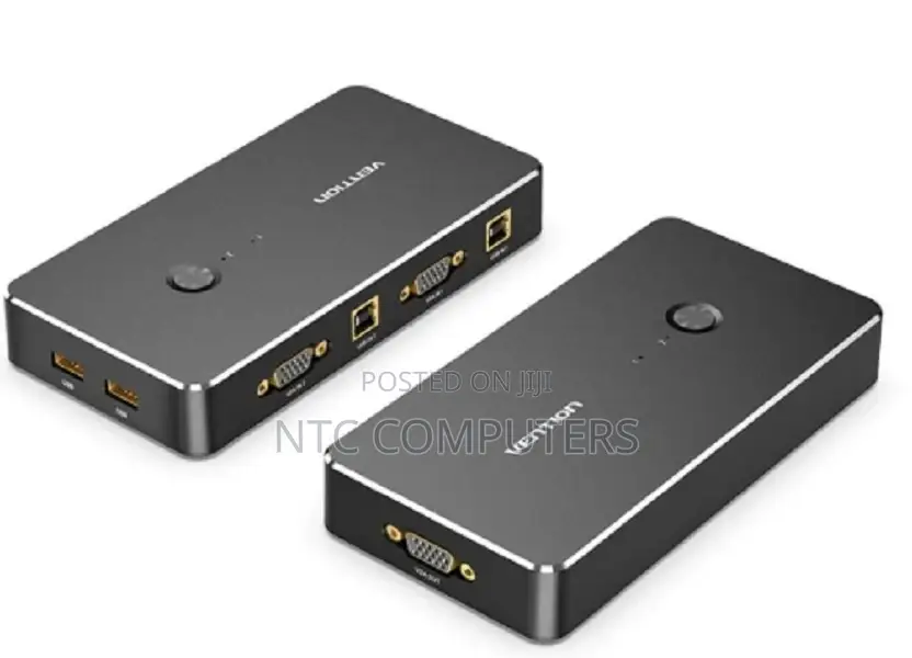 Vention 2 in 1 Out Vga KVM Switch Black Metal Type