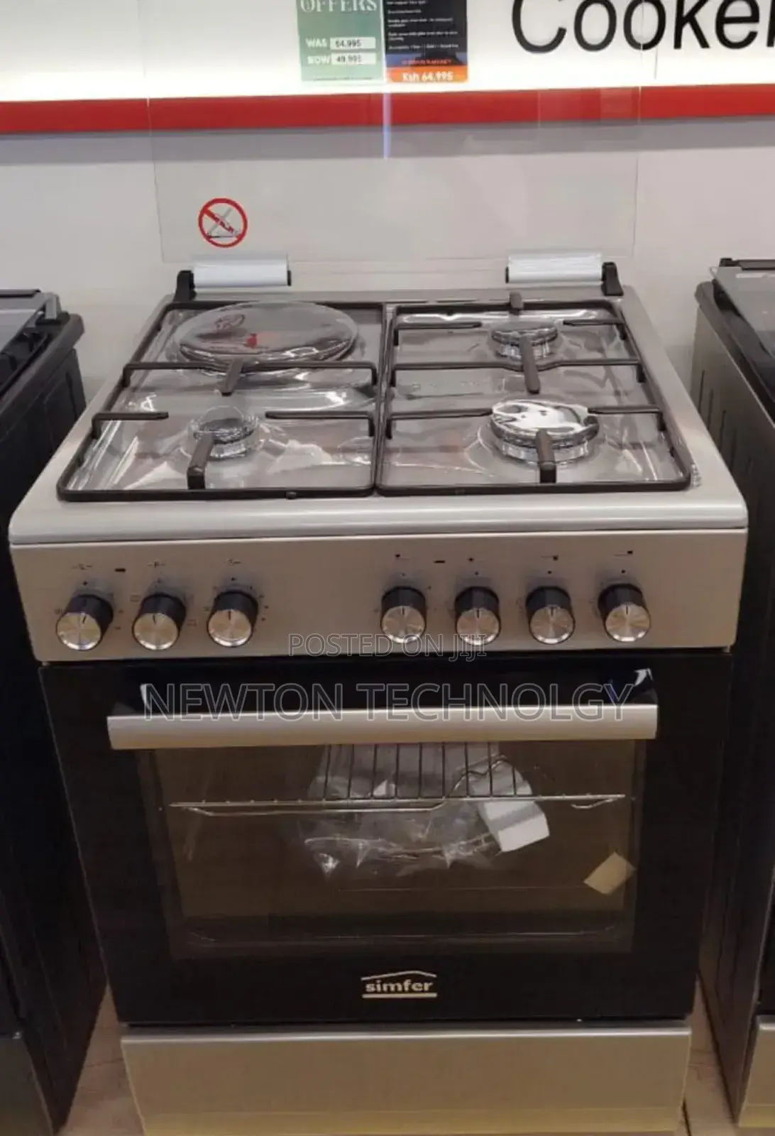 Von 60*60 Simfer 3+1 Standing Cooker With Gas Sensor
