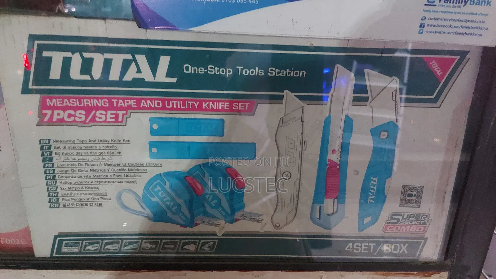 7pcs Measuring Tape And Utility Knife Set