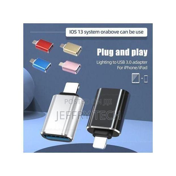 Otg Adapter for iPhone 13 12 11 Pro Xs Max X 8 Plus Se Data - thumbnail 2