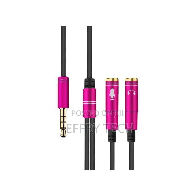 2 in 1 3.5mm Male to Double 3.5mm Female Tpe High-Elastic